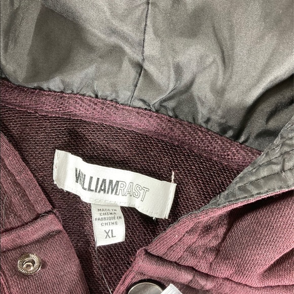 William Rast Mens Burgundy Hoody Pull Over… - Picture 9 of 11